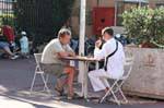 Saint-Tropez, Dramatiker, die Schach spielen, Frankreich.