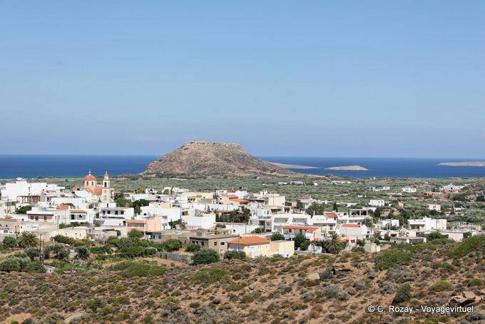 Panorama des Gesteins und Palekastro Chiona - Kreta, Griechenland