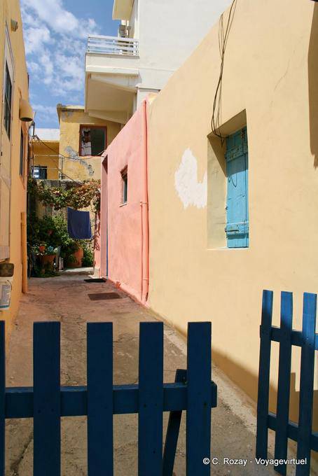 Hinterhof im Dorf Paleochora - Kreta, Griechenland