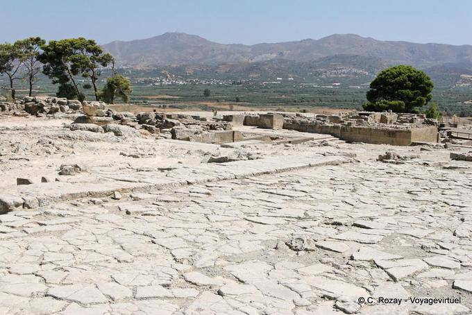 Schaffung der relativ gut erhalten Boden der Palast von Phaistos - Kreta, Griechenland