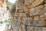 Zaros, natürlichen Felswand in der Schlucht von Rouvas, Kreta.