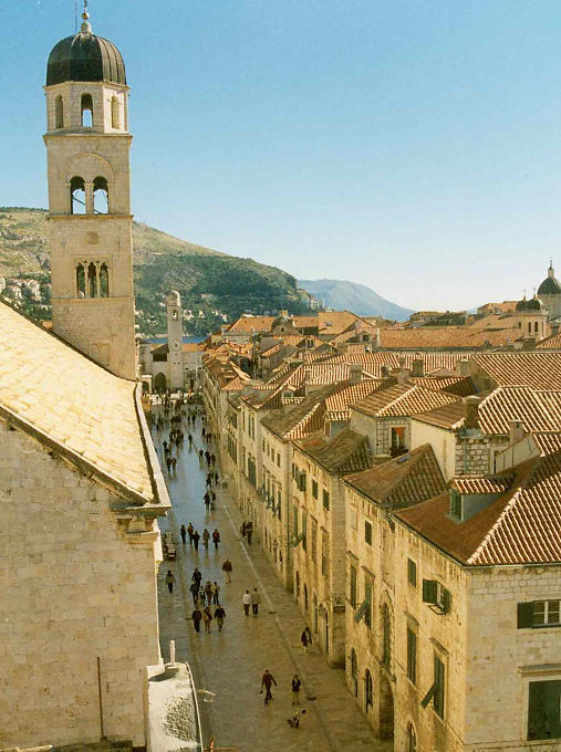 Placa ul. Hauptstraße von Dubrovnik, Kroatien