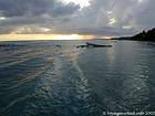Atmosphäre am Meer bei Sonnenuntergang, Juan Dolio, Dominikanische Rep..