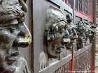 Heads auf einem Raster, Notre Kathedrale der Menschwerdung, Santo Domingo Dame, Dominikanische Rep..