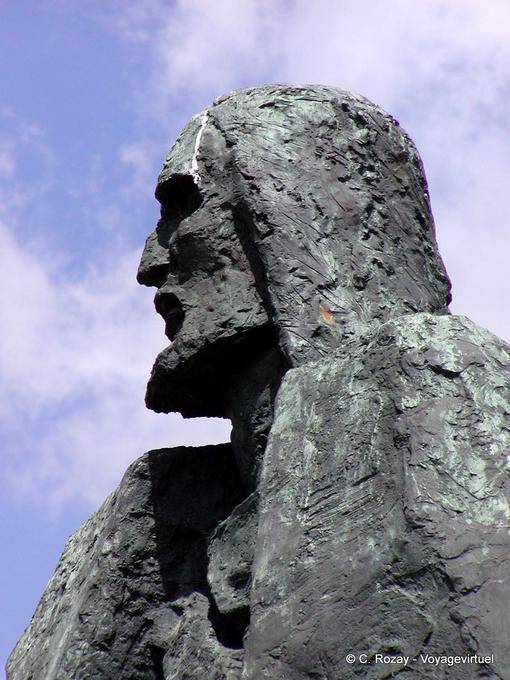 Kopf der Statue von Gonzalo Fernandez, Santo Domingo, Dominikanische Rep.