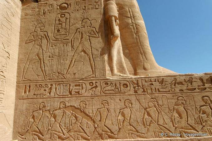 Fresco behindert asiatischen, Abu Simbel - Aegypten