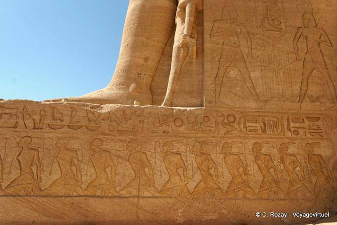 Gefesselten Gefangenen, Wandskulptur, Abu Simbel - Aegypten