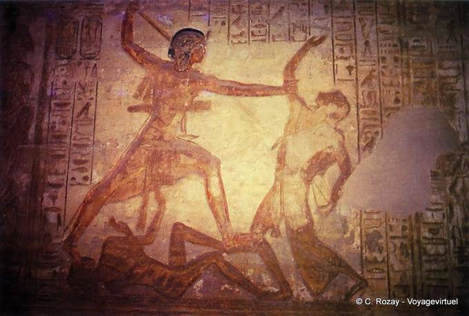 Vor den Hethitern, Ramses Trampeln und das Töten von Feinden, Abu Simbel - Aegypten