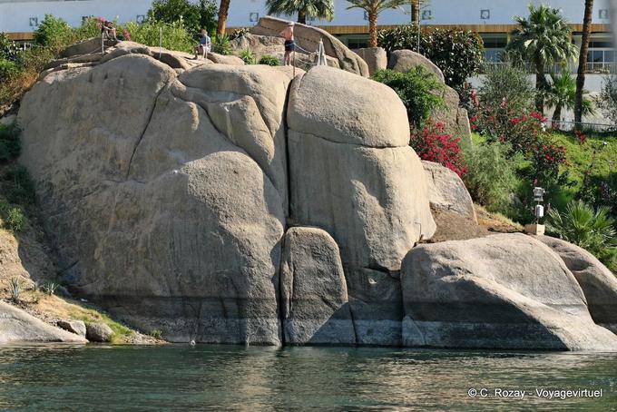 Elefant geformten Felsen, der Insel Elephantine (Abu), Assuan - Aegypten