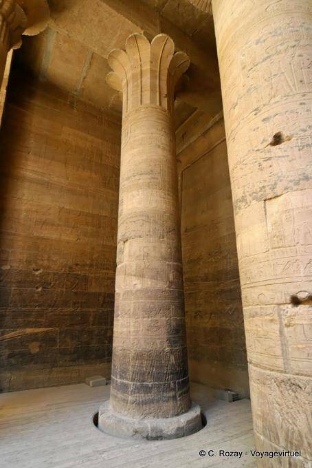 Pronaos Spalte, Tempel von Philae - Aegypten