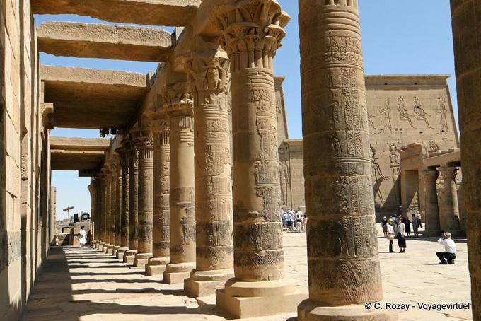 West-Portikus Säulen, Tempel von Philae - Aegypten