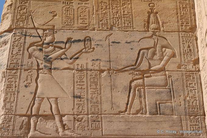 Darstellung von Thoth, Tempel von Philae - Aegypten