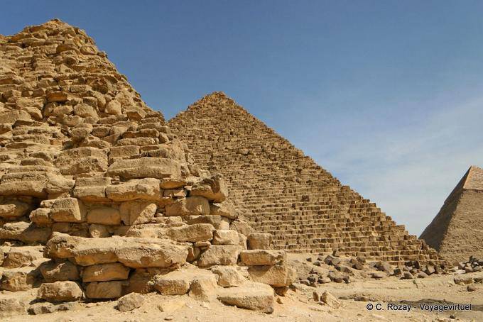 Kleine Pyramide Queens dem des Mykerinos, Giza - Aegypten