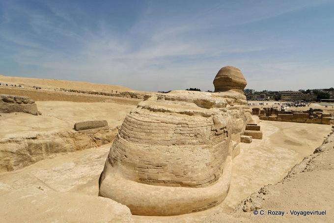 Der Schwanz der Sphinx in Gizeh - Aegypten