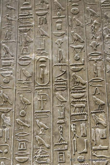 Hieroglyphen Tisch, Saqqara, Kairo - Aegypten