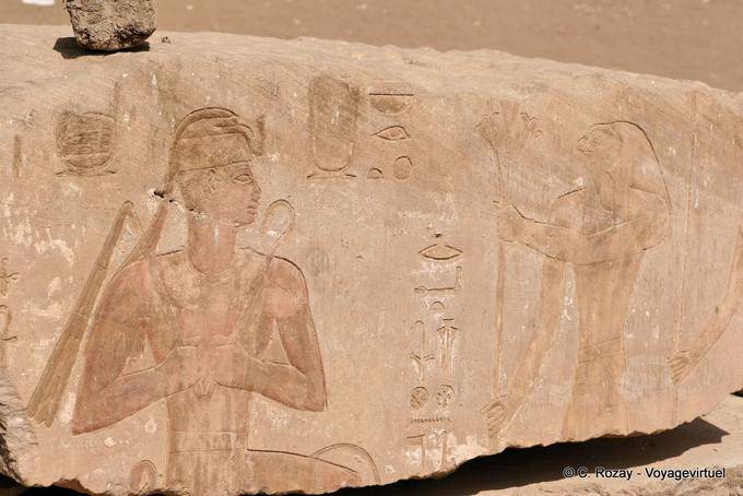 Fragment eines Freskos, Chapel of Ra, Edfu Tempel - Aegypten