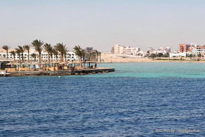 Resorts und künstlichen Strand, Hurghada - Aegypten
