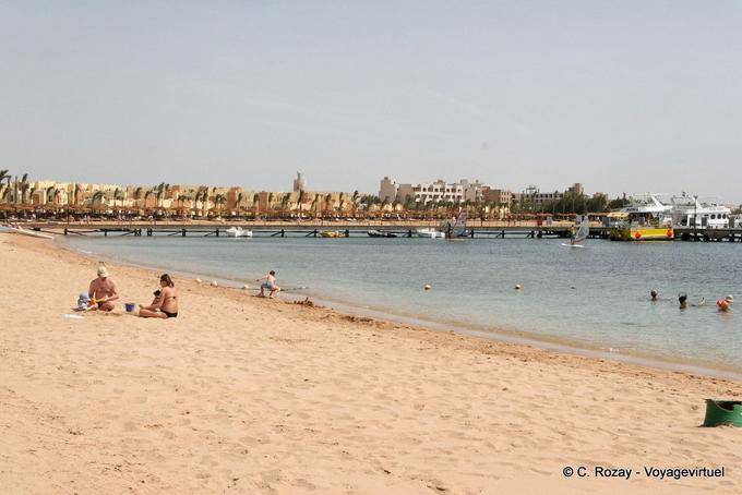 Sandstrand in Hurghada - Aegypten