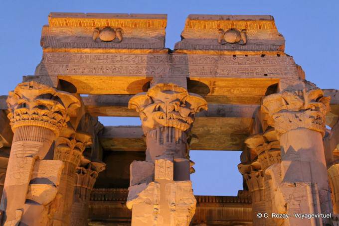 Säulenhalle, Außenansicht, Tempel von Kom Ombo - Aegypten