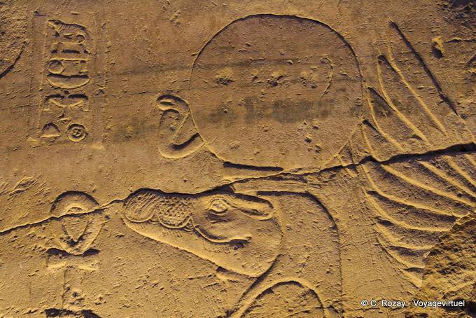 Sobek, der Krokodil, Gott, Erleichterung, Tempel von Kom Ombo - Aegypten