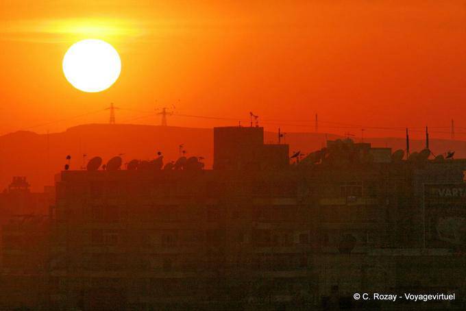 Die Stadt rot, Sonnenuntergang, Kairo - Aegypten