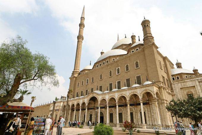 Osmanischen Stil Fassade, Mohammed Ali-Moschee, Kairo - Aegypten