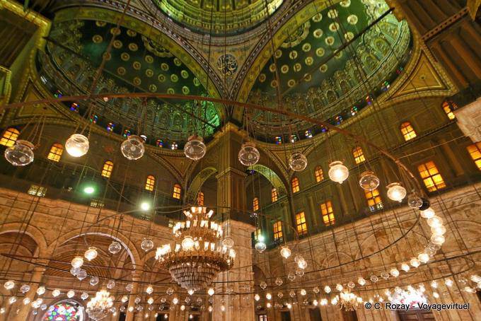 Im Inneren der Moschee, Mehmet Ali, genannt der Alabaster-Moschee, Kairo - Aegypten