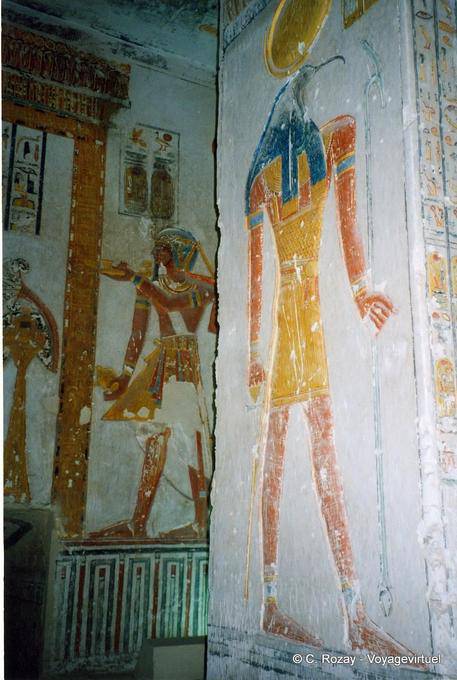 Farbige Fresken in einem Grab Tal der Könige - Aegypten