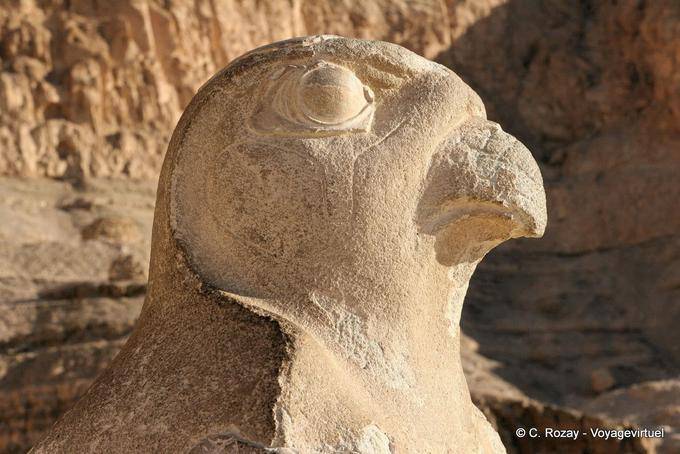 Hawk Profil Horus, Tempel der Hatschepsut - Aegypten