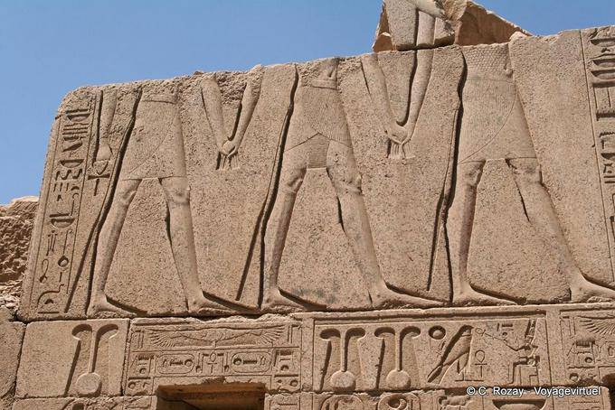 Hand in Hand, schneiden Fresko, Karnak-Tempel - Aegypten