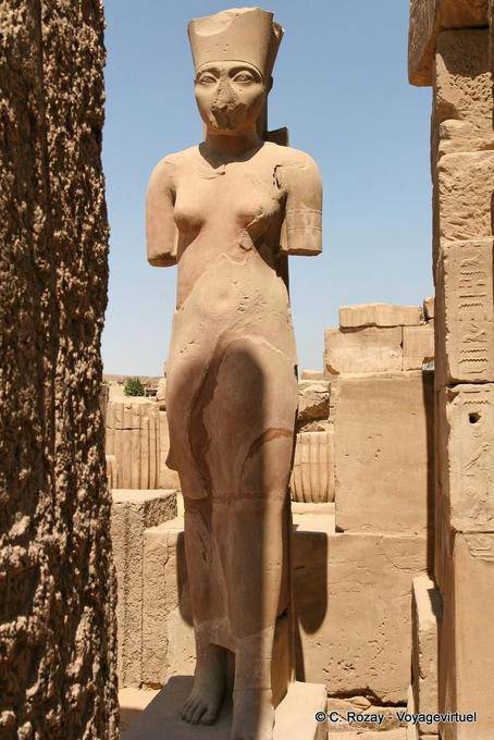 Amonet Gesicht Ankhesenpaton, statue, Karnak-Tempel - Aegypten
