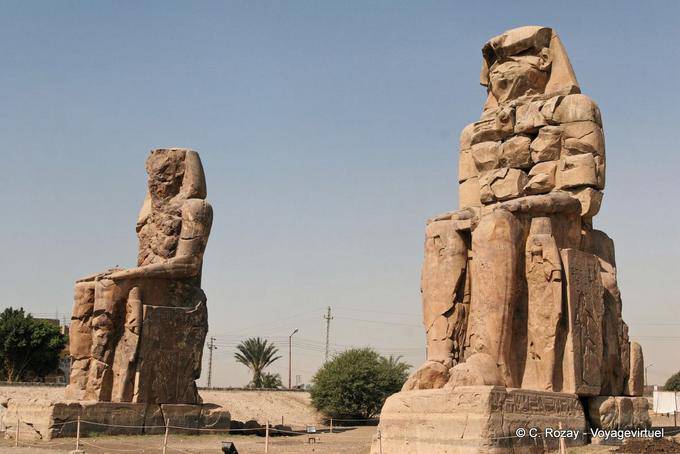 Die kolossalen Statuen von Memnon markieren Sie die Stelle des Amenophium - Aegypten