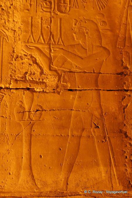 Amenophis III gemacht ein Angebot Amun, Flachrelief, Luxor - Aegypten