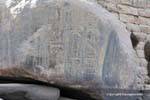 Pharao Patrone auf einem Felsen der Insel Elephantine, Assuan, Ägypten.
