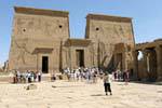 Erste Pylon, Übersicht, Tempel der Isis, Philae, Ägypten.