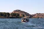 Ankunft von Touristen in Philae am Nil, Ägypten.