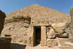 Der Eingang zur Kapelle des Kultes des Mykerinos, Mit nördlich der Pyramide, Ägypten.