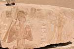 Fragment eines Freskos, Chapel of Ra, Edfu Tempel, Ägypten.