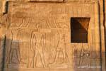 Sobek und Haroeris Ptolemäus Tempel von Kom Ombo, Ägypten.