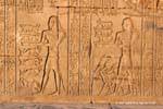 Gazelles Darstellung und Vieh angeboten, Kom Ombo Tempel, Ägypten.