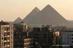 Sideboard Pyramiden, von der Stadt, Kairo gesehen, Ägypten.