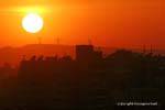 Die Stadt rot, Sonnenuntergang, Kairo, Ägypten.