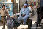 Harun el Poussah auf seinem Wagen, Luxor, Ägypten.