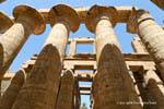 Papyrus Sonnenschirme, Säulenhalle, Karnak-Tempel, Ägypten.