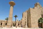 Ethiopian Pharao Taharqa Spalte des Tempels von Karnak, Ägypten.