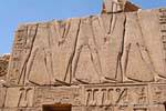 Hand in Hand, schneiden Fresko, Karnak-Tempel, Ägypten.