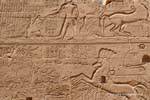Kriegsszenen, Sethy 1 Karnak-Tempel, Ägypten.