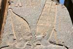 Konzentrieren Sie sich auf den Gesichtern der Amun und Mut, das Ehepaar Herr von Karnak, Ägypten.