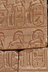 Cartridges Namen der Pharaonen, Karnak, Ägypten.