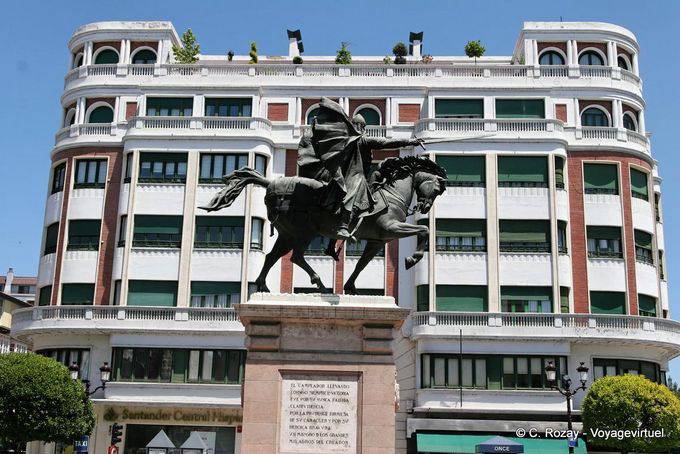 Burgos, El Cid Statue, Calle Santander - Spanien
